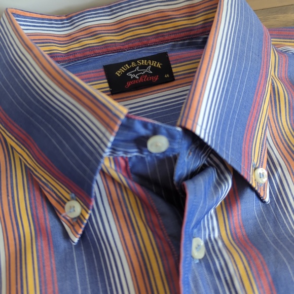 Paul & Shark Yachting Men’s Striped Multi-colour Long Sleeve Shirt - Picture 5 of 10